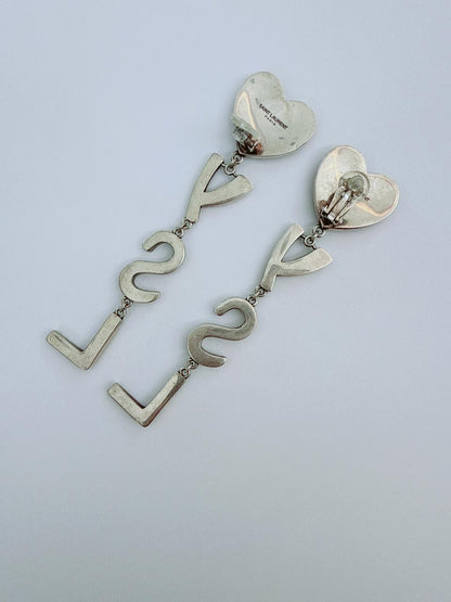 SILVER OPYUM HEART EARRINGS