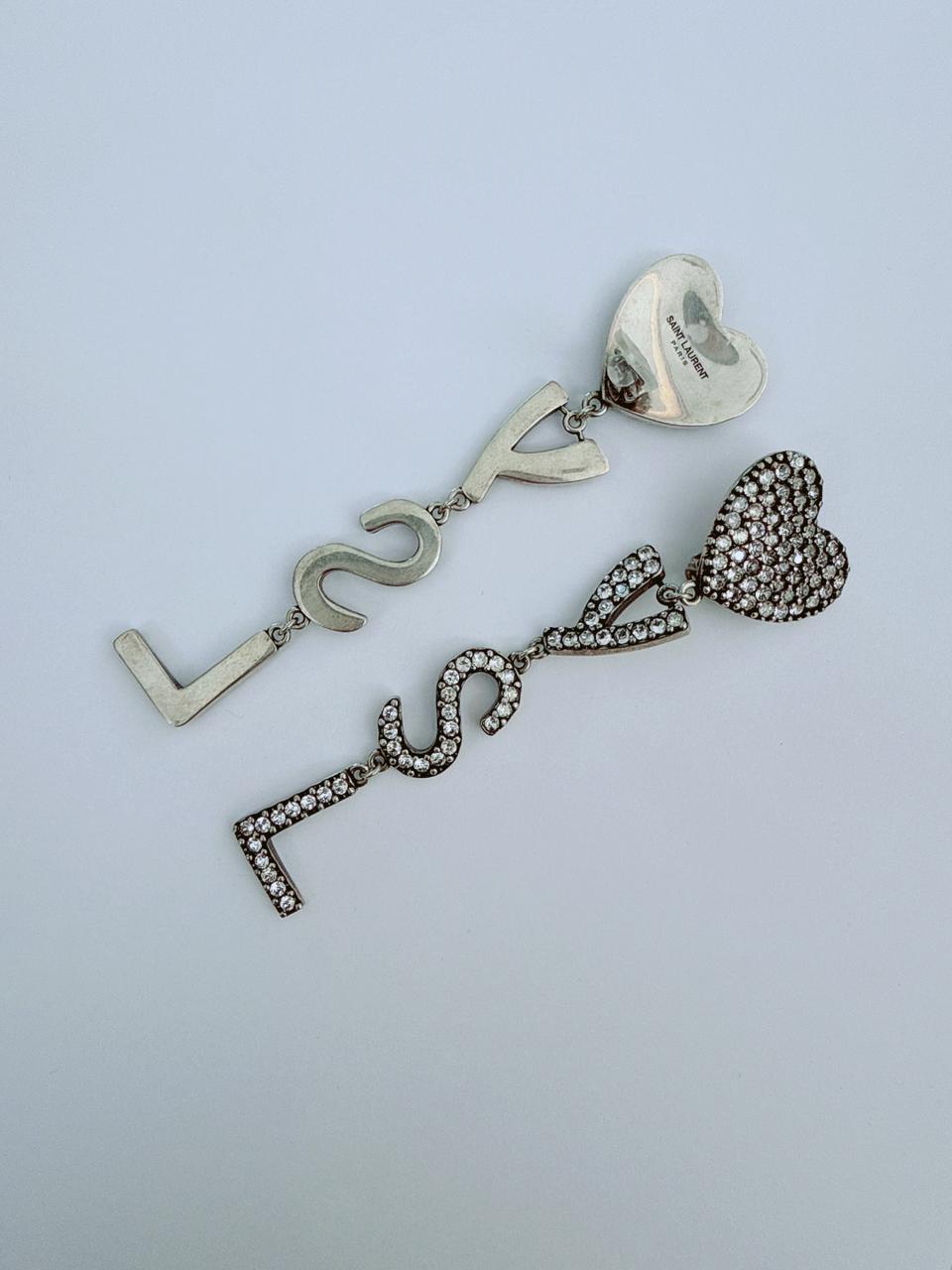 SILVER OPYUM HEART EARRINGS