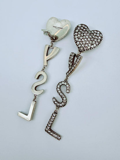 SILVER OPYUM HEART EARRINGS