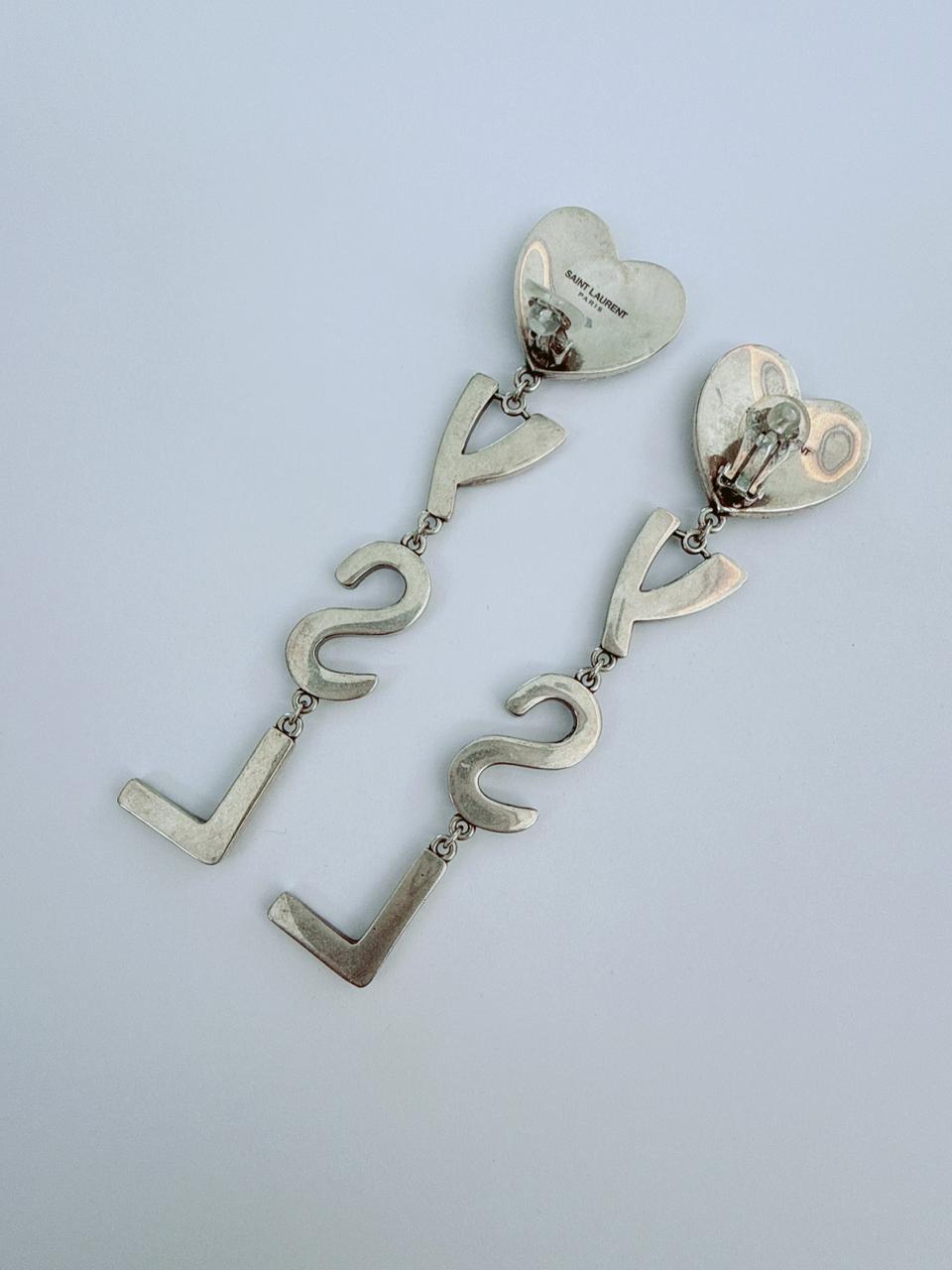 SILVER OPYUM HEART EARRINGS