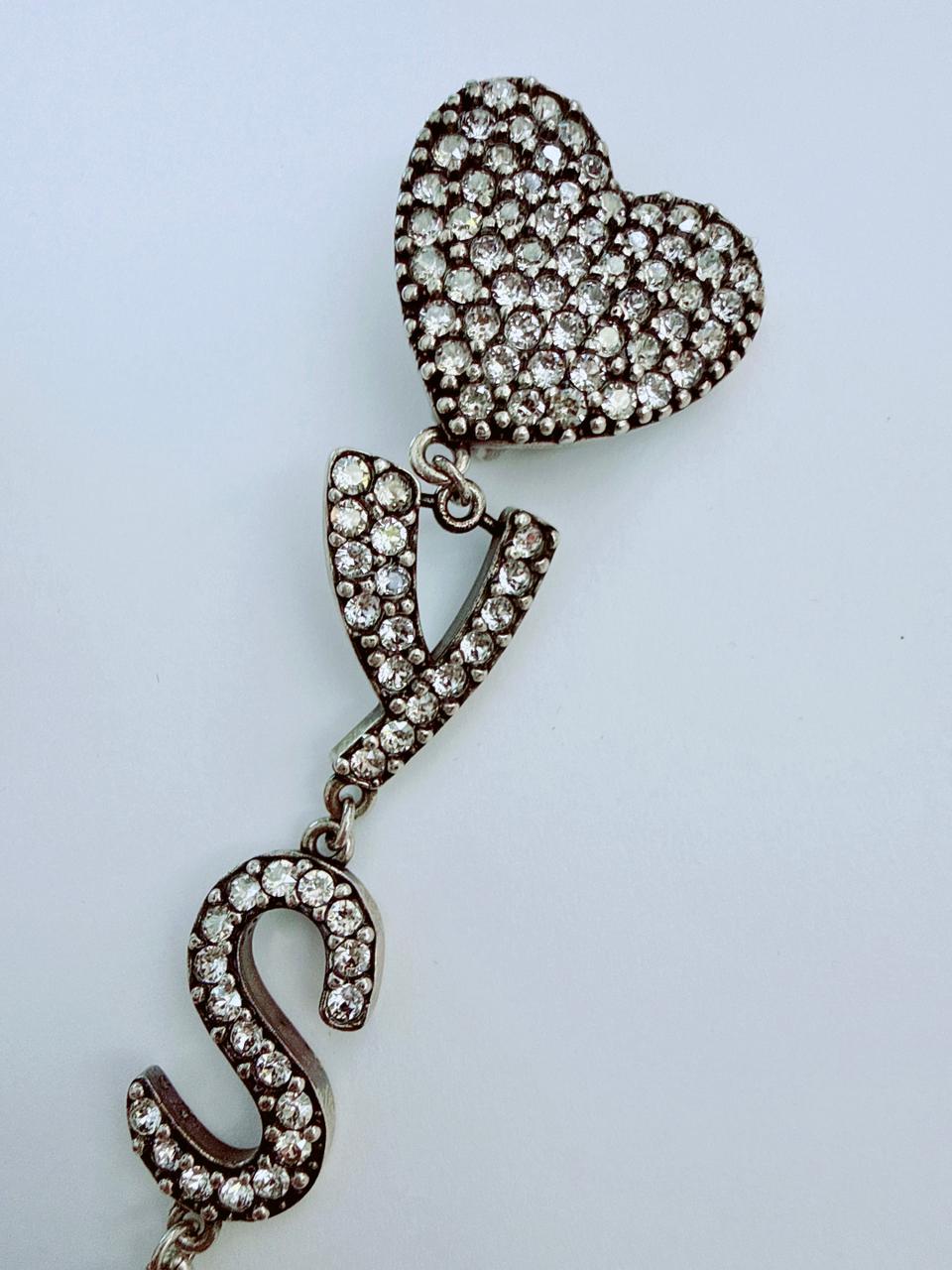 SILVER OPYUM HEART EARRINGS