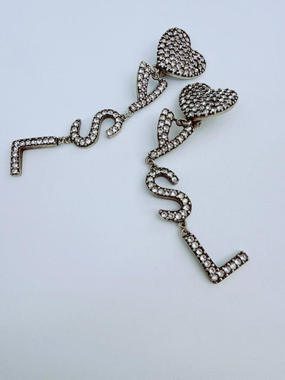 SILVER OPYUM HEART EARRINGS