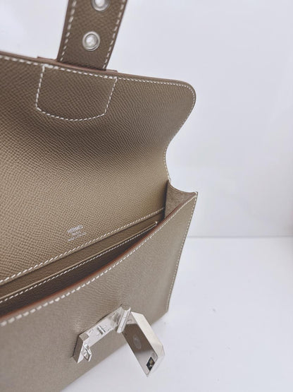 ETOUPE SAC A DEPECHES 24 POUCH PALLADIUM HARDWARE