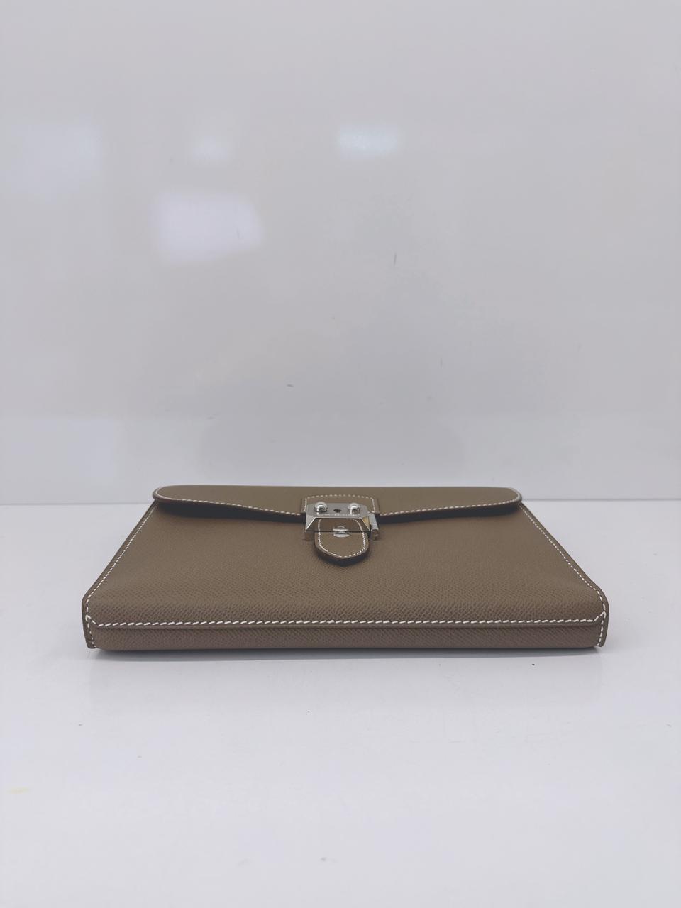 ETOUPE SAC A DEPECHES 24 POUCH PALLADIUM HARDWARE