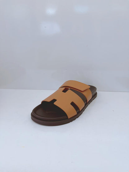 NATUREL CALFSKIN LEATHER CHYPRE SANDALS 43