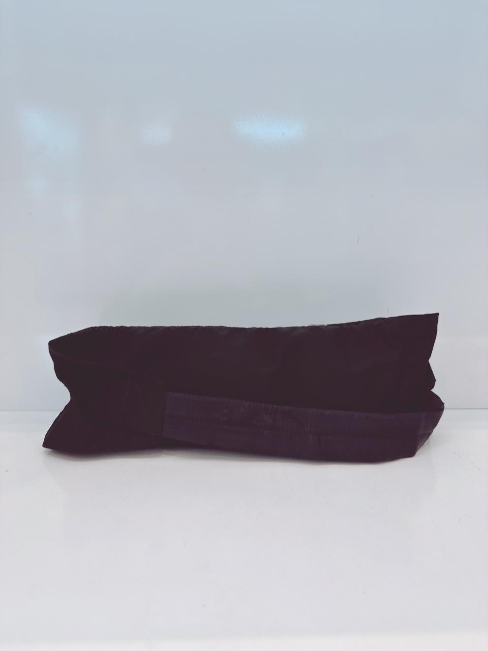 BLACK NYLON DOUBLE ZIP BELT BAG