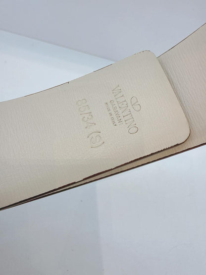 MINT GREEN WHITE LEATHER VLOGO REVERSIBLE BELT 85/34 (S)