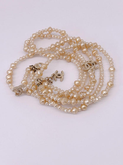 PEARL TRIPLE STRAND CC NECKLACE