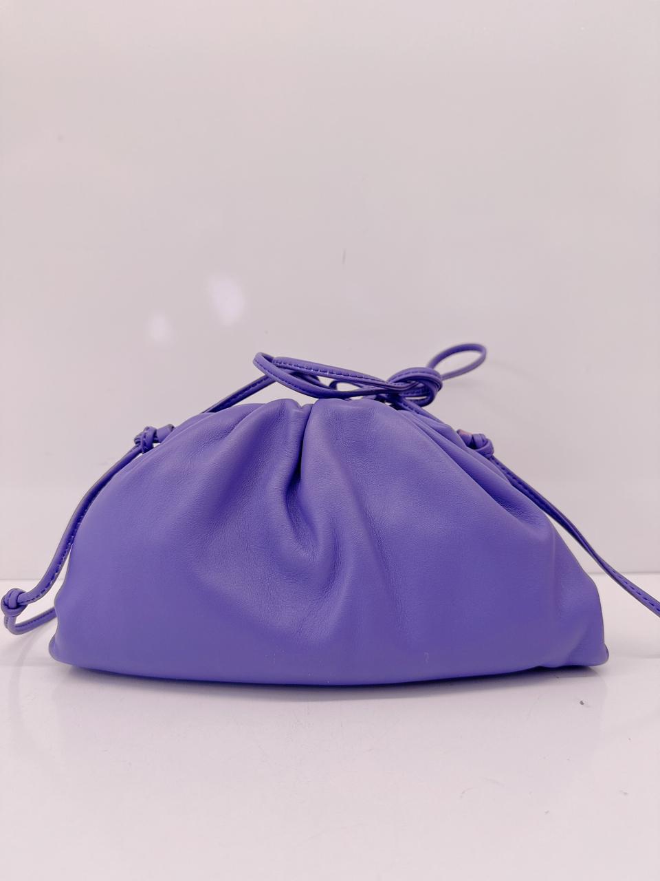 PURPLE CALFSKIN THE MINI POUCH