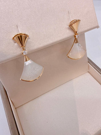 18K ROSE GOLD MOTHER OF PEARL DIAMOND DIVA'S DREAM EARRINGS