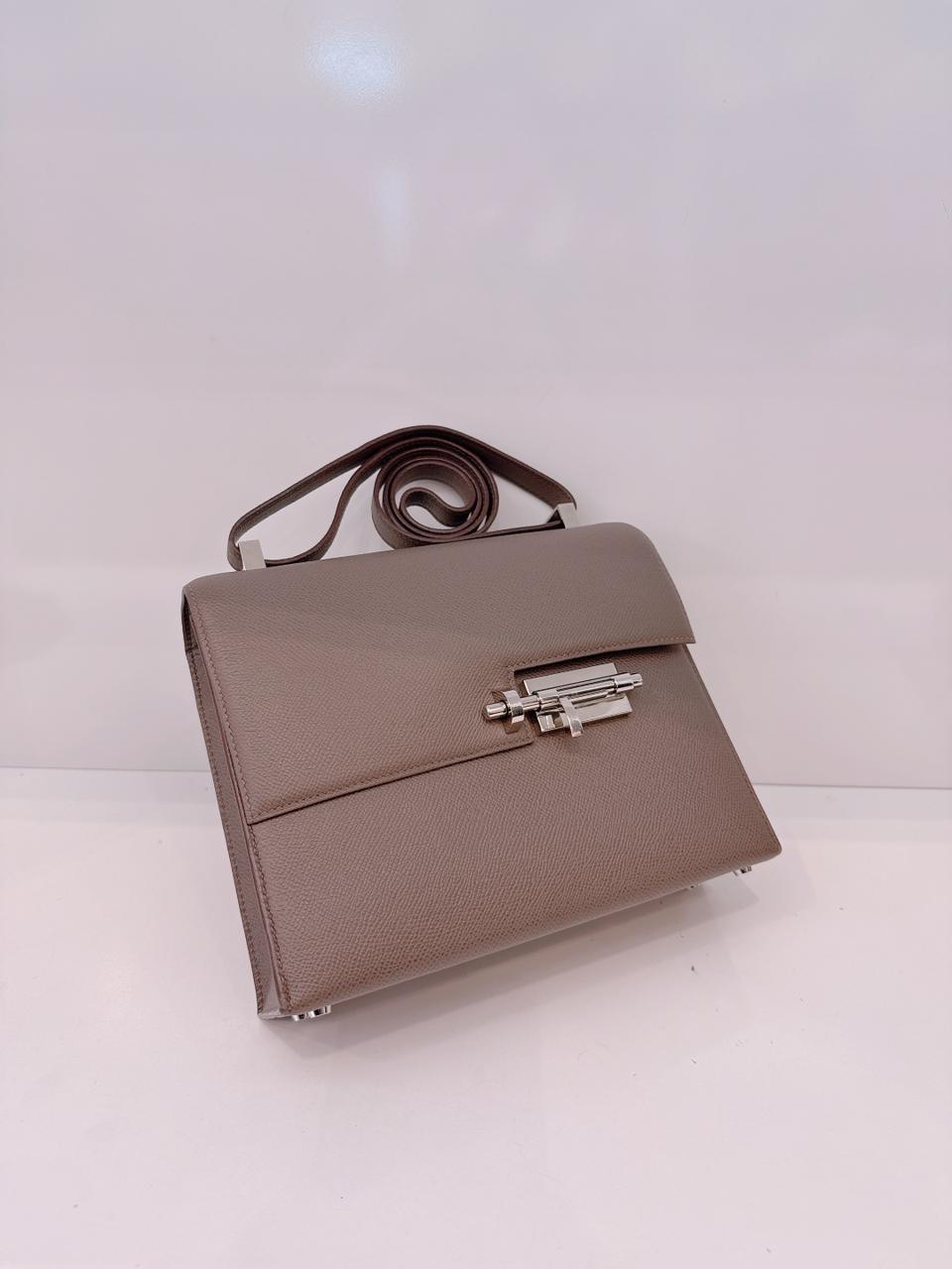 ETAIN VERROU 23 EPSOM LEATHER LEATHER PALLADIUM HARDWARE