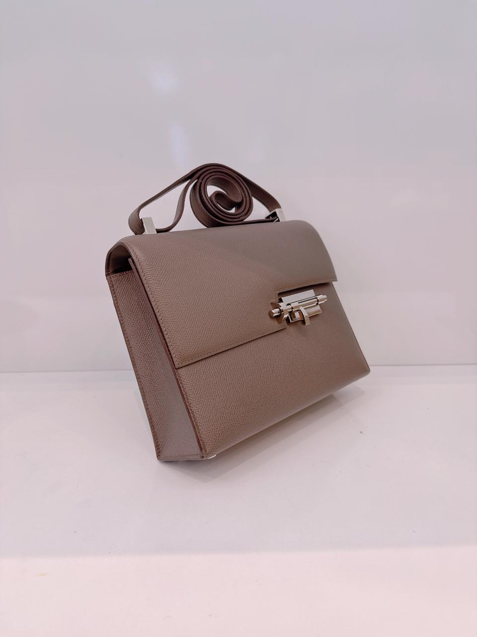 ETAIN VERROU 23 EPSOM LEATHER LEATHER PALLADIUM HARDWARE