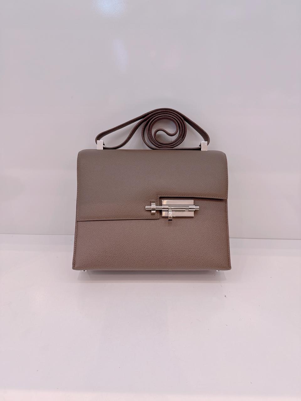 ETAIN VERROU 23 EPSOM LEATHER LEATHER PALLADIUM HARDWARE