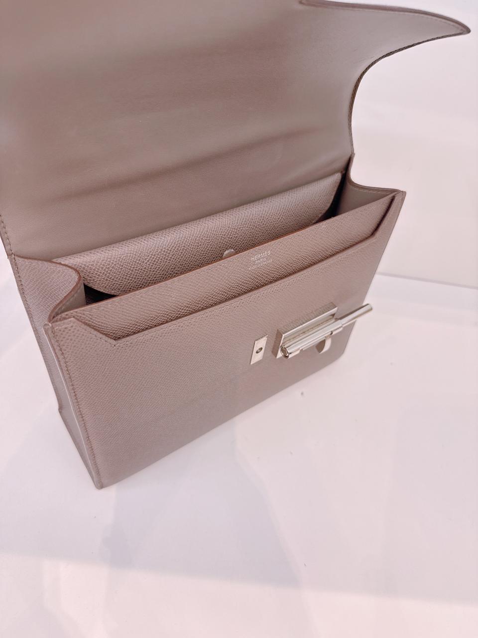 ETAIN VERROU 23 EPSOM LEATHER LEATHER PALLADIUM HARDWARE