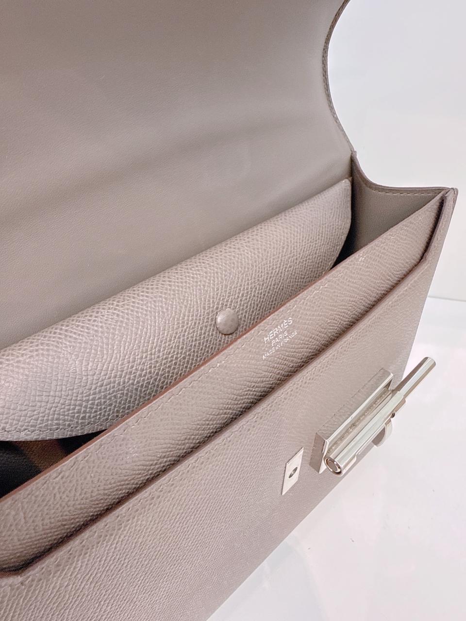ETAIN VERROU 23 EPSOM LEATHER LEATHER PALLADIUM HARDWARE