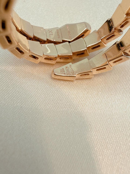 18K ROSE GOLD SERPENTI VIPER DIAMOND BRACELET AND RING SET