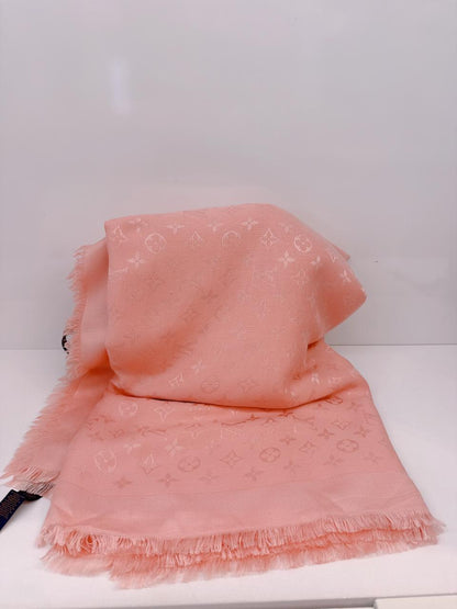 ROSE PALE MONOGRAM CLASSIC SHAWL