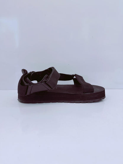 BLACK VELCRO STRAP SANDALS 38