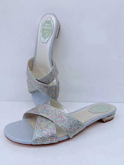MULTICOLOR STONES SANDALS 38