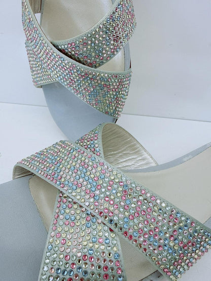 MULTICOLOR STONES SANDALS 38