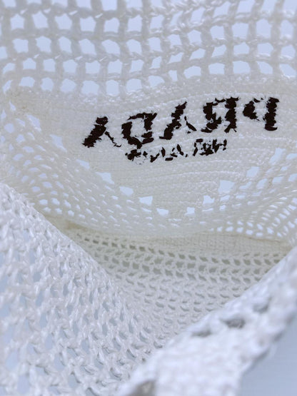 WHITE CROCHET TOTE BAG