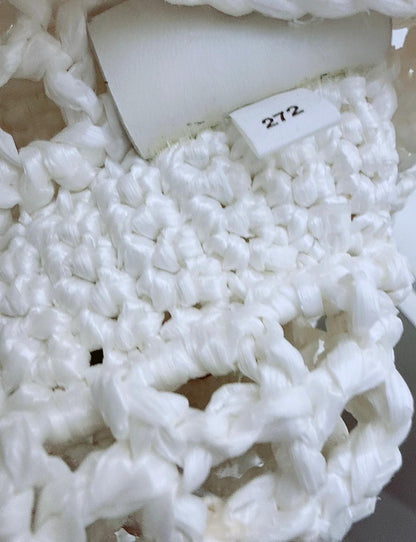 WHITE CROCHET TOTE BAG