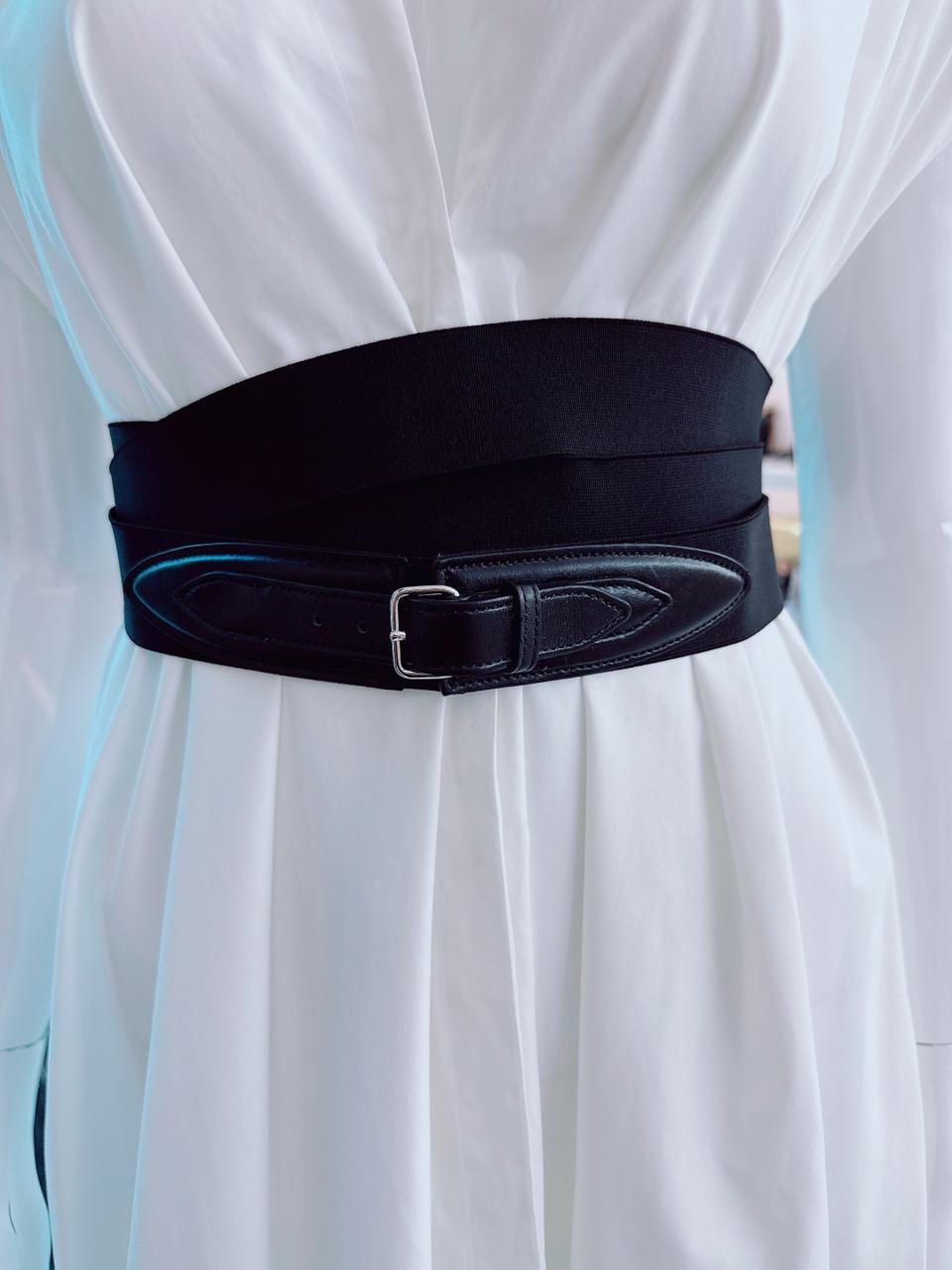 WHITE BELTED DRESS 38