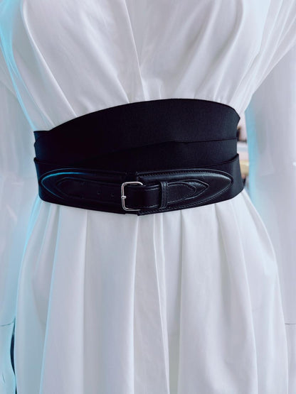 WHITE BELTED DRESS 38