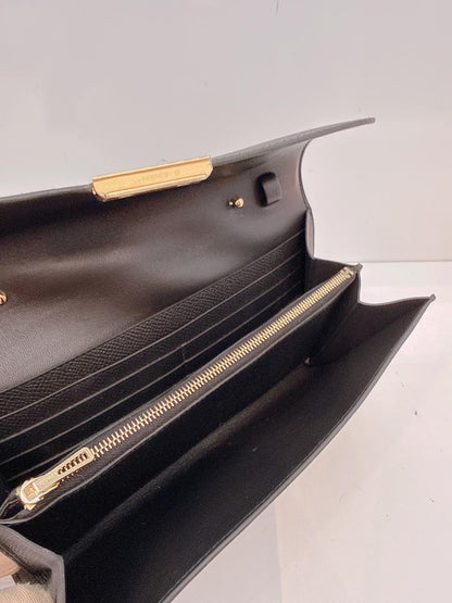 BLACK CONSTANCE TO GO WALLET EPSOM LEATHER GOLD HARDWARE