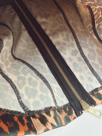 LEOPARD PRINT BUSTIER ALLOVER STRETCH DRESS 12