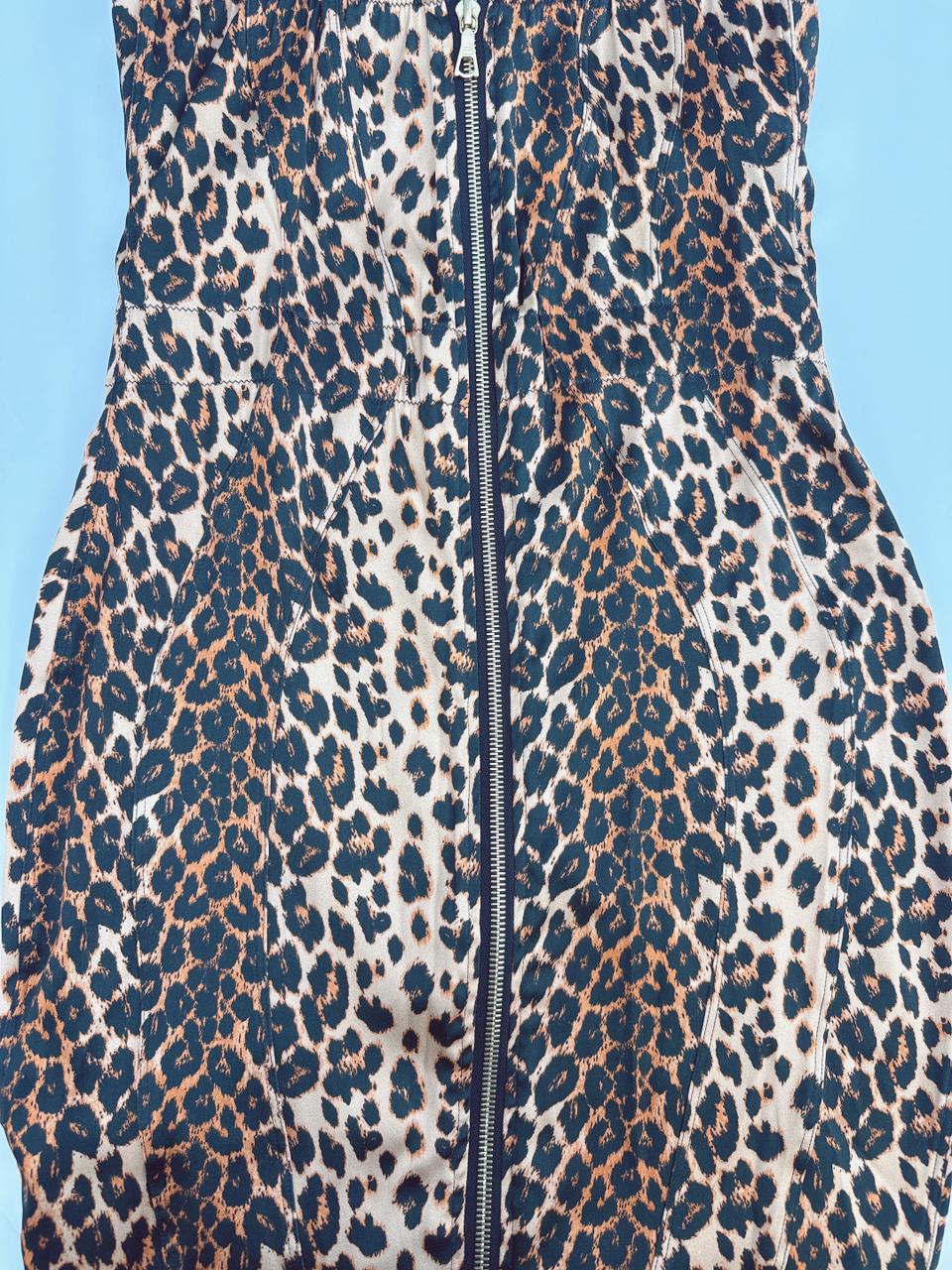 LEOPARD PRINT BUSTIER ALLOVER STRETCH DRESS 12