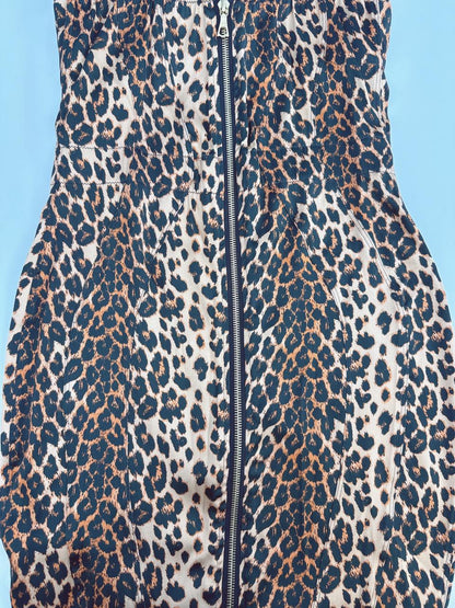 LEOPARD PRINT BUSTIER ALLOVER STRETCH DRESS 12