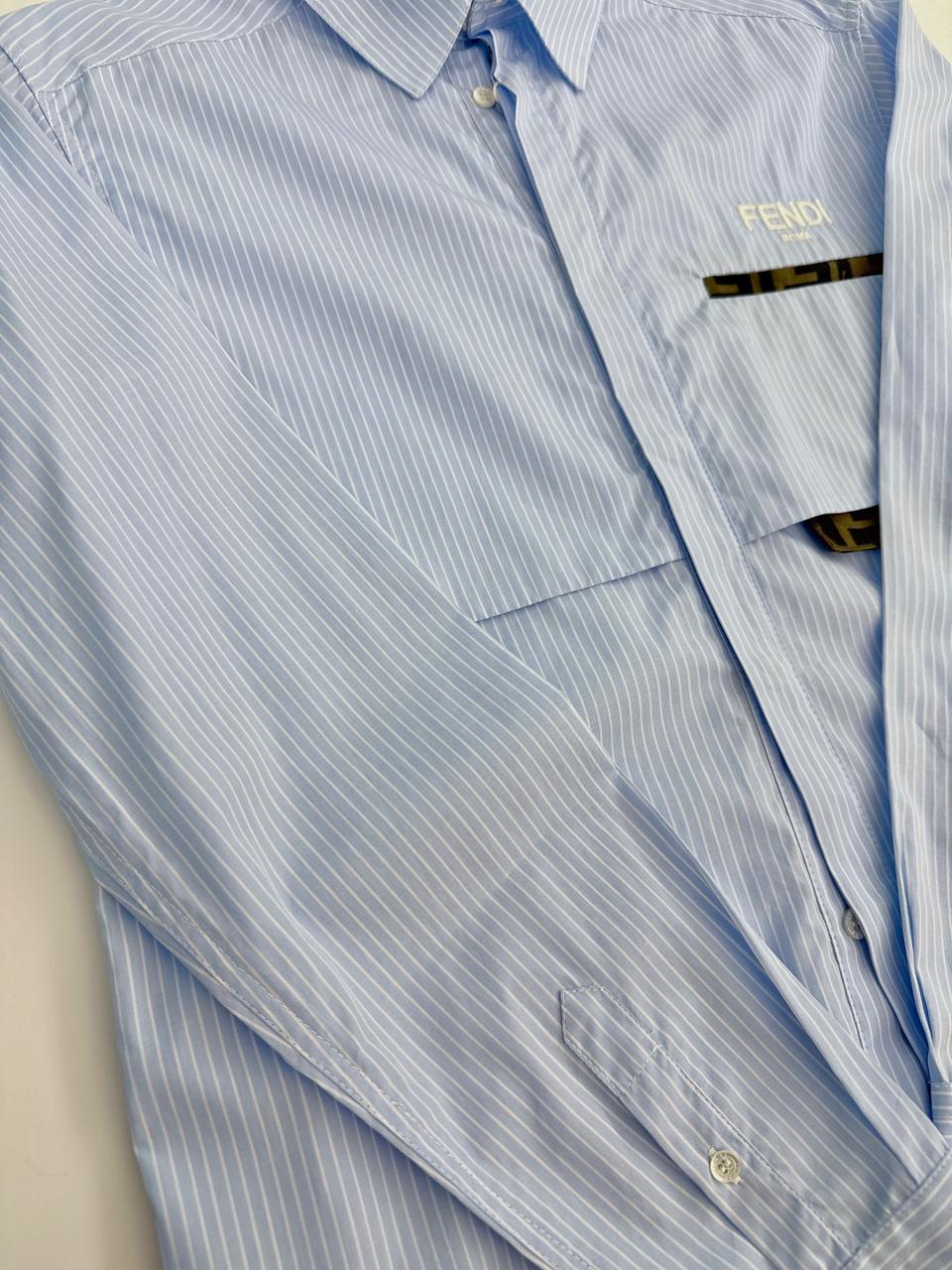 LIGHT BLUE MULTI STRIPE FF CASPER SHIRT