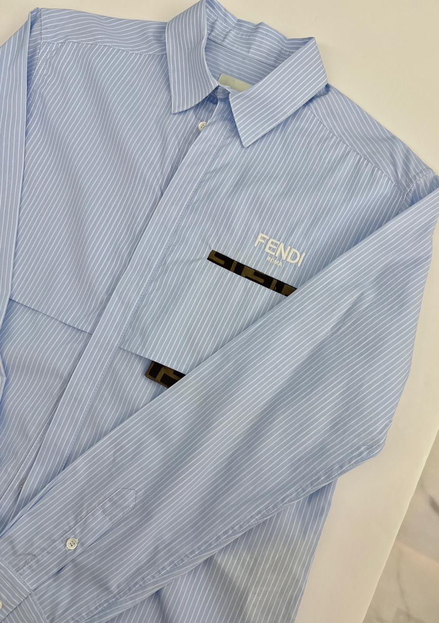 LIGHT BLUE MULTI STRIPE FF CASPER SHIRT
