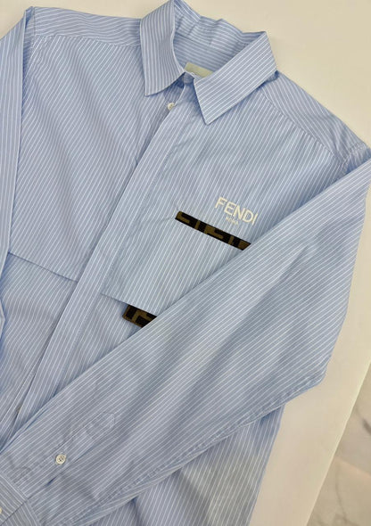 LIGHT BLUE MULTI STRIPE FF CASPER SHIRT