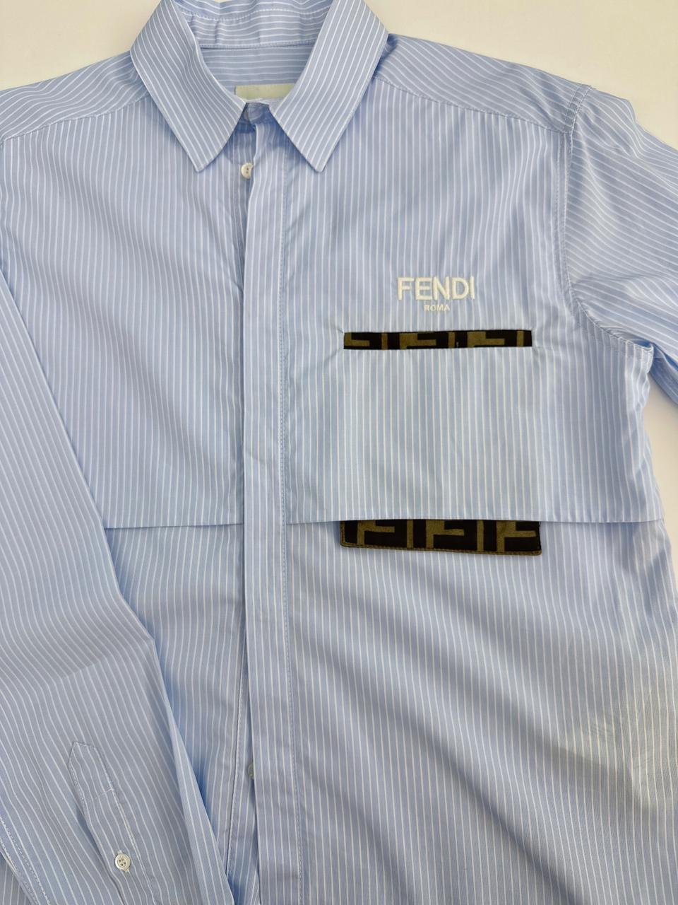 LIGHT BLUE MULTI STRIPE FF CASPER SHIRT