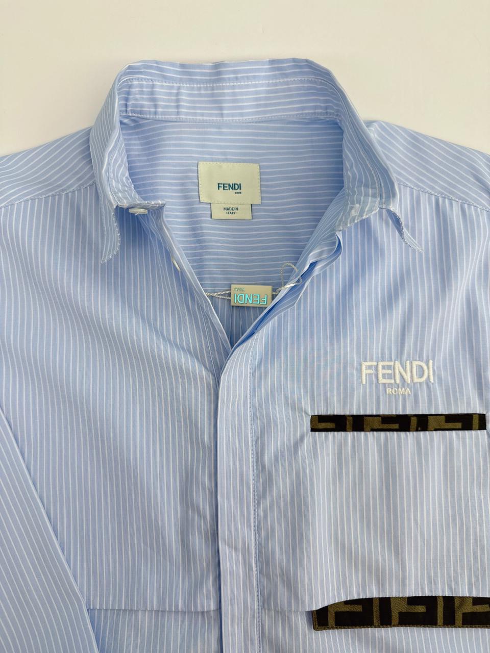 LIGHT BLUE MULTI STRIPE FF CASPER SHIRT