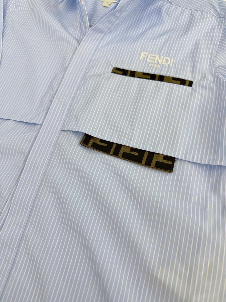 LIGHT BLUE MULTI STRIPE FF CASPER SHIRT