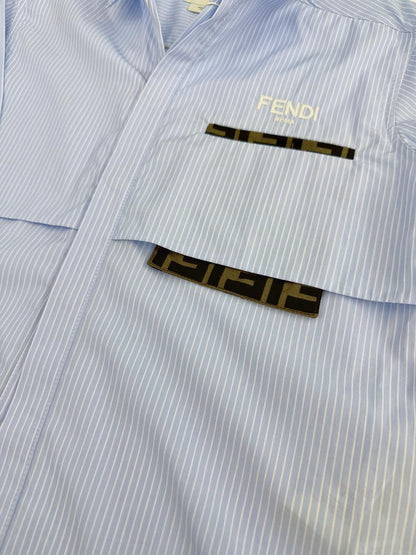 LIGHT BLUE MULTI STRIPE FF CASPER SHIRT