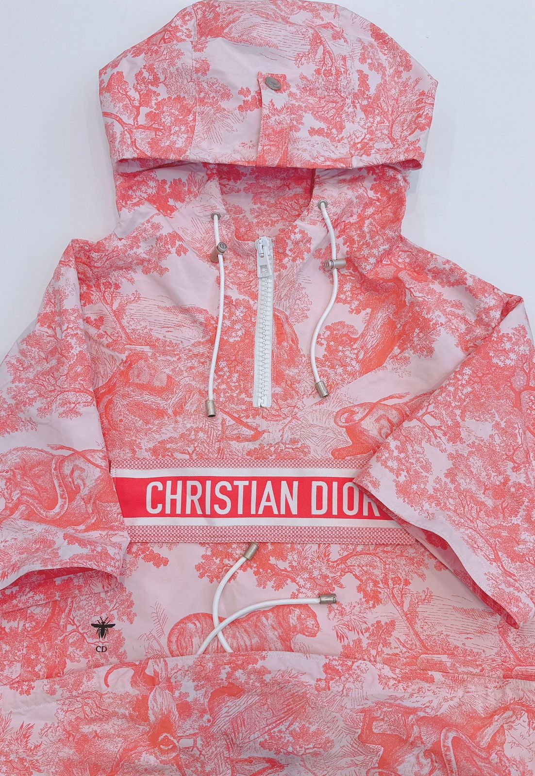 PINK IVIERA SHORT SLEEVED HOODED JACKET S