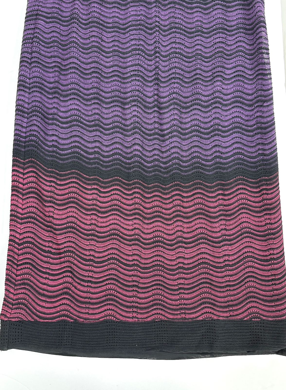 BLUE MULTICOLOR PATTERNED KNIT MID LENGTH DRESS 40