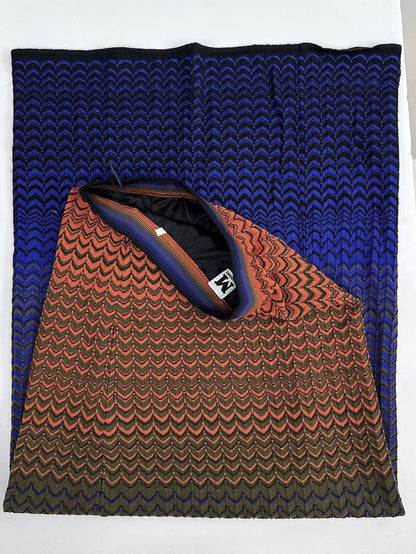 MULTICOLOR CHEVRON KNIT SKIRT 40