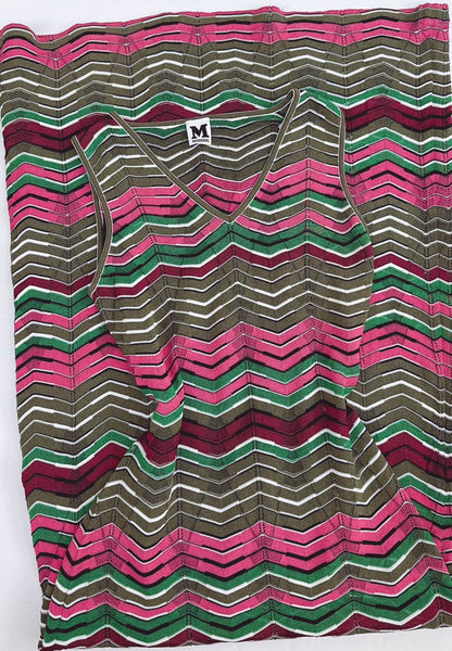PINK MULTI STRIPED LONG KNIT DRESS 40