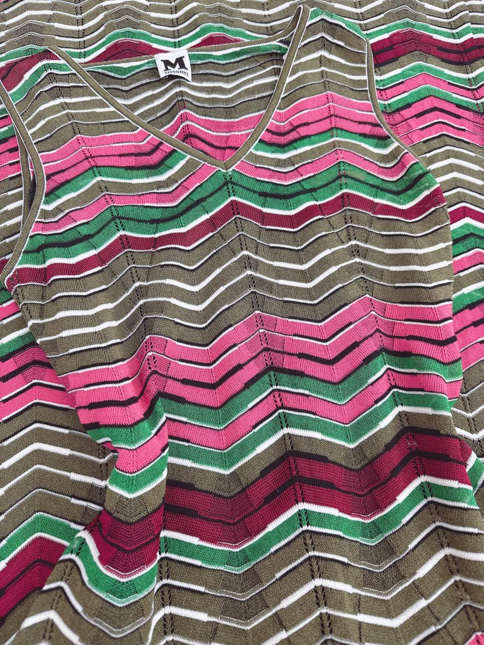 PINK MULTI STRIPED LONG KNIT DRESS 40