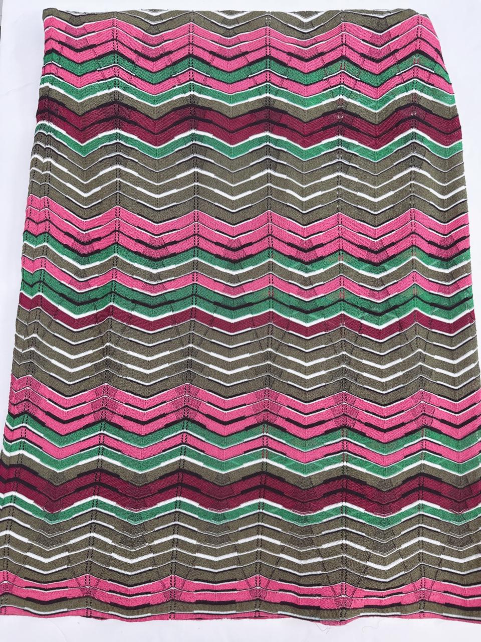 PINK MULTI STRIPED LONG KNIT DRESS 40