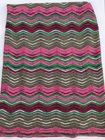 PINK MULTI STRIPED LONG KNIT DRESS 40