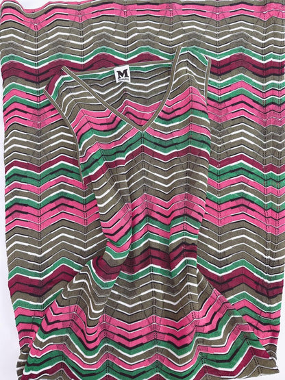 PINK MULTI STRIPED LONG KNIT DRESS 40