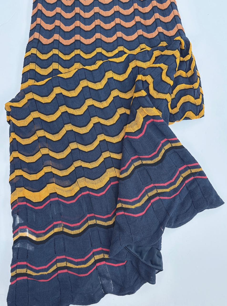 MULTICOLOR PATTERENED KNIT MAXI DRESS 40