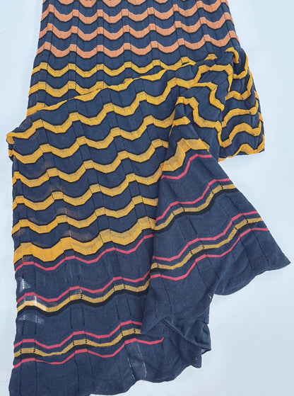 MULTICOLOR PATTERENED KNIT MAXI DRESS 40