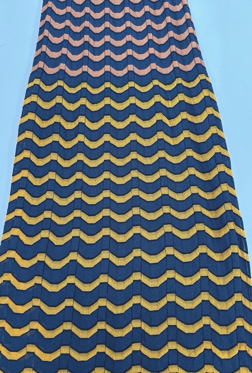 MULTICOLOR PATTERENED KNIT MAXI DRESS 40